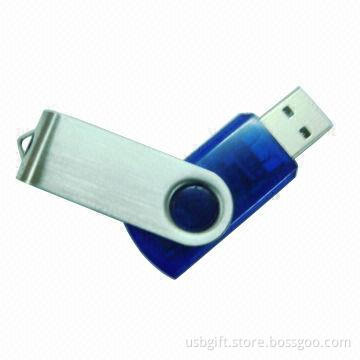 USB flash disk, 2GB capacity, plastic swivel commercial USB, promotional gift